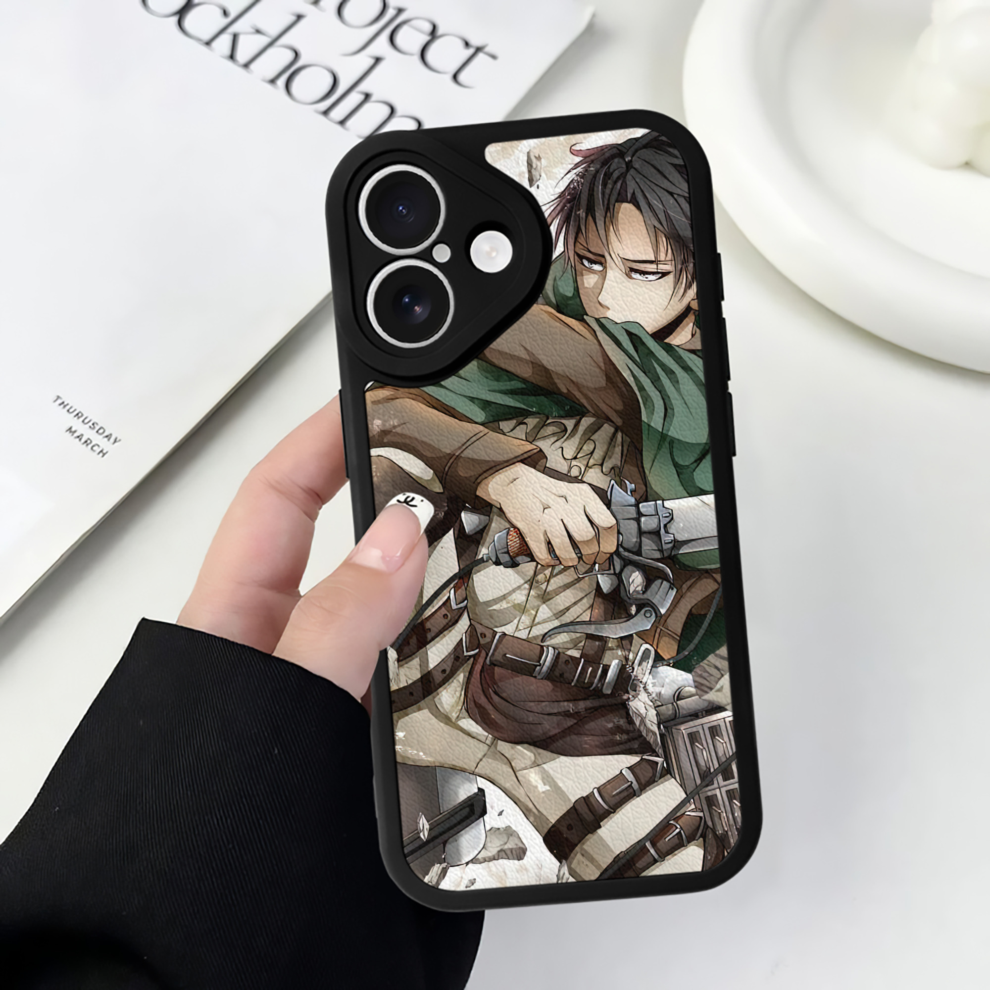 （画像用） 進撃の巨人 Attack on Titan 【iPhone 16シリーズ対応】シリコンスマホケース（レザー調） 材質：シリコン